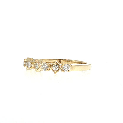 .29 Diamond Stacking Wedding Band 14k Yellow Gold