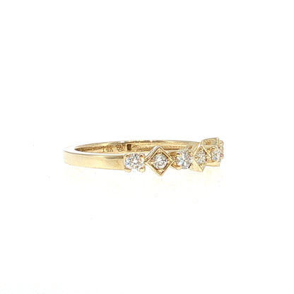 .29 Diamond Stacking Wedding Band 14k Yellow Gold
