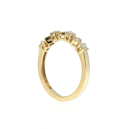 .29 Diamond Stacking Wedding Band 14k Yellow Gold