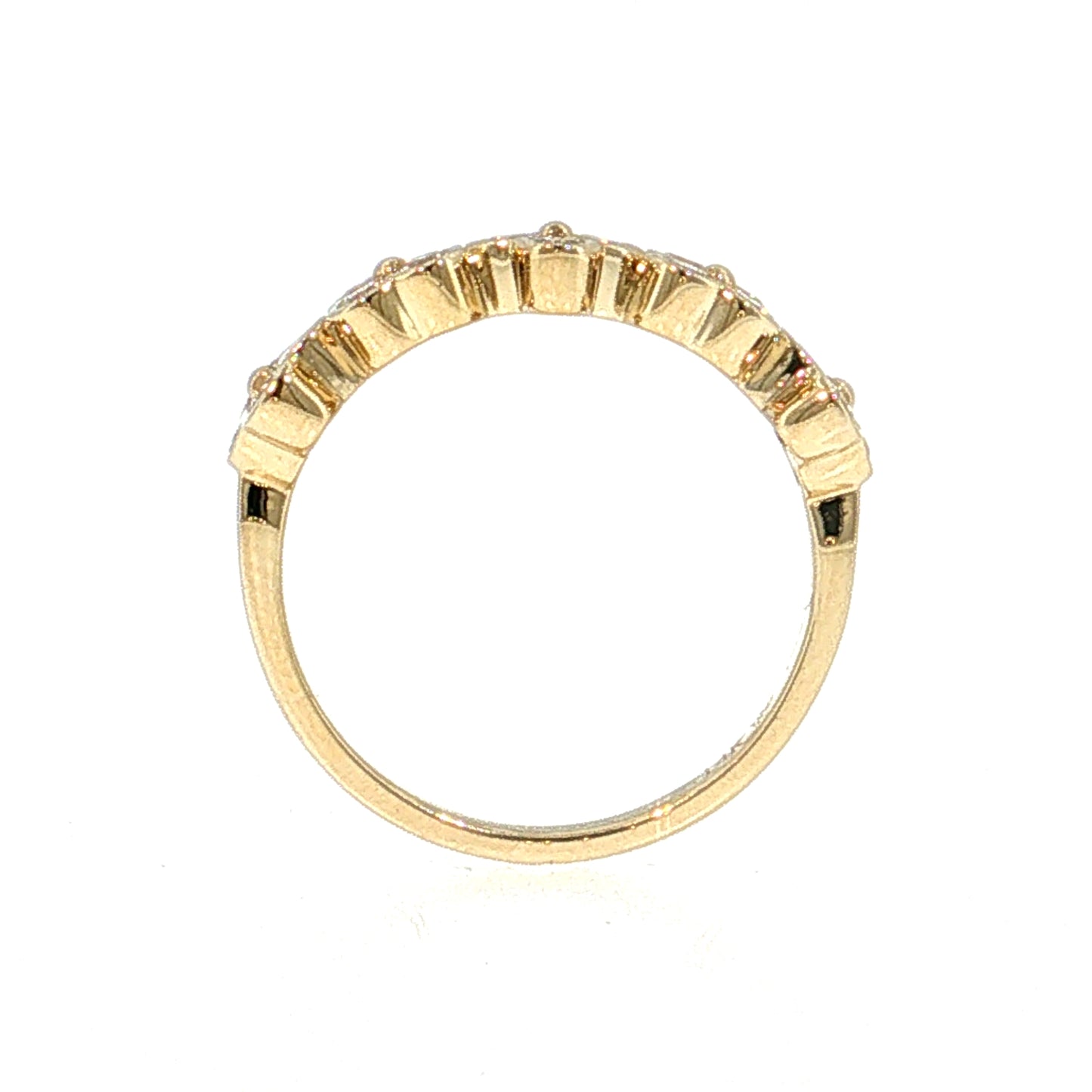 .59 Diamond Cluster Stacking Ring 14k Yellow Gold