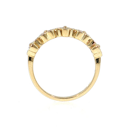 .59 Diamond Cluster Stacking Ring 14k Yellow Gold