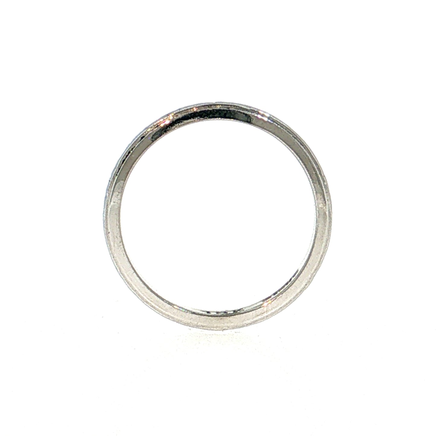 Antique Art Deco Engraved Wedding Band 18k White Gold