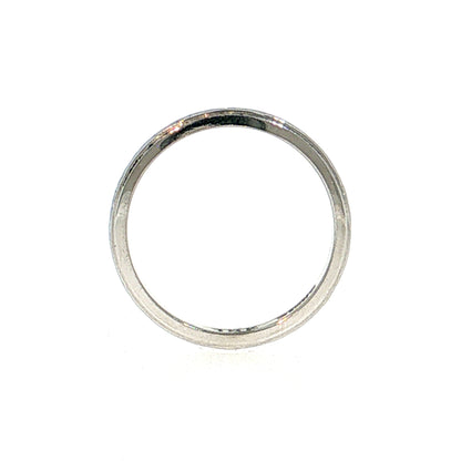 Antique Art Deco Engraved Wedding Band 18k White Gold