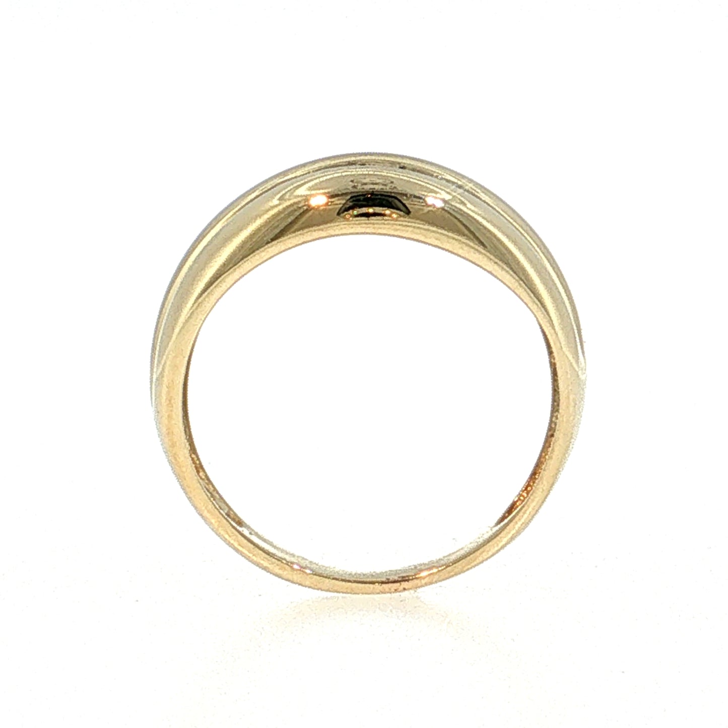 Ridged Puffy Cocktail Ring 14k Yellow Gold