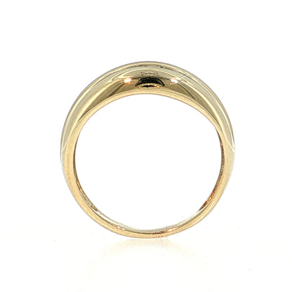 Ridged Puffy Cocktail Ring 14k Yellow Gold