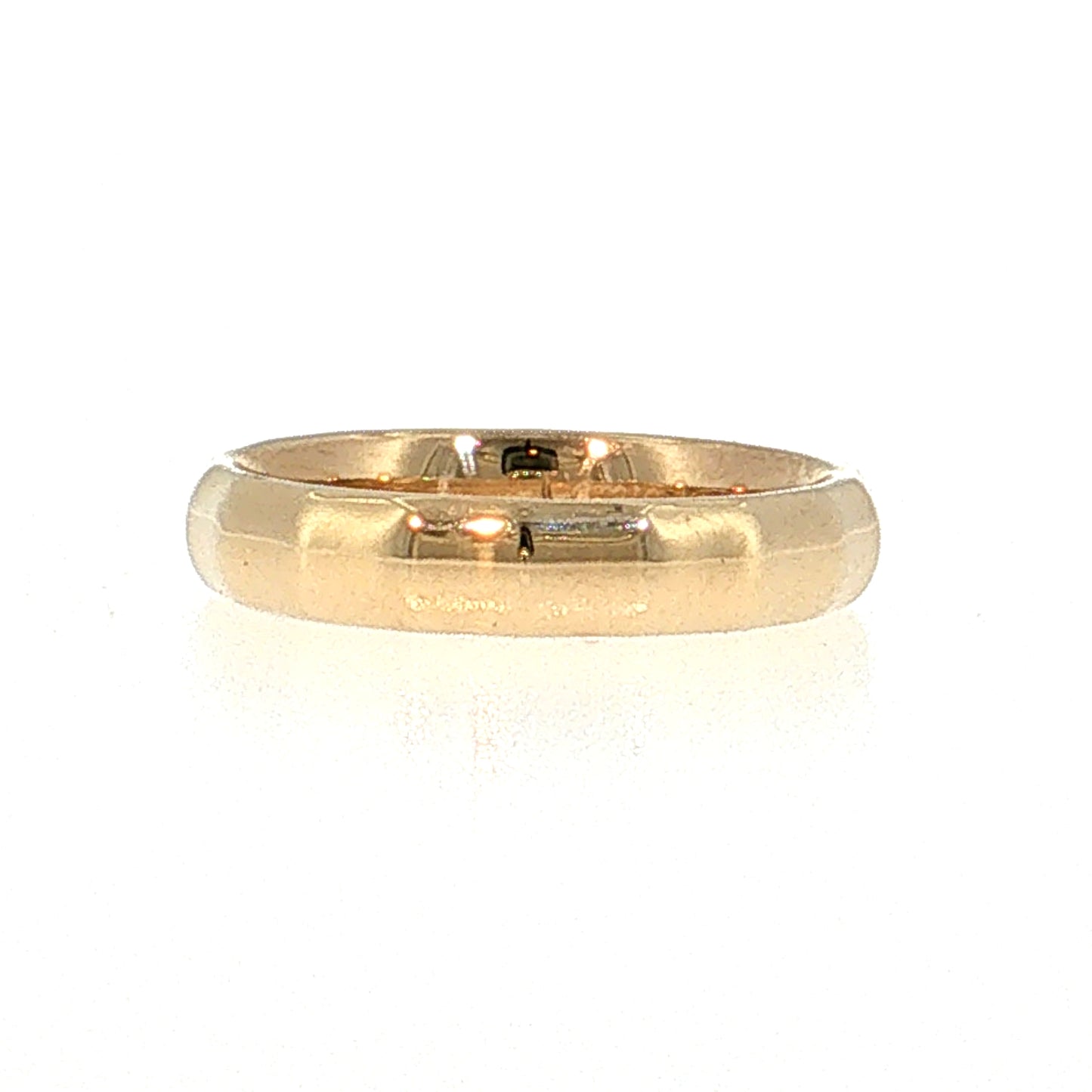 Faceted Comfort Fit Wedding Band 14k Yellow Gold