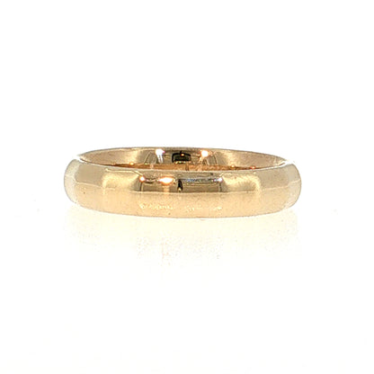 Faceted Comfort Fit Wedding Band 14k Yellow Gold