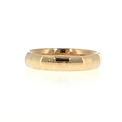 Faceted Comfort Fit Wedding Band 14k Yellow Gold