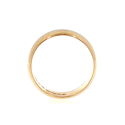 7mm Half Round Wedding Band 22k Yellow Gold
