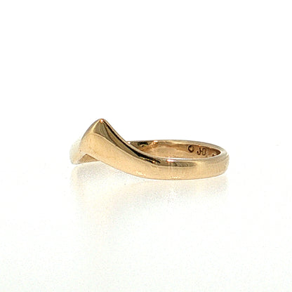 Contoured Stacking Band 14k Yellow Gold