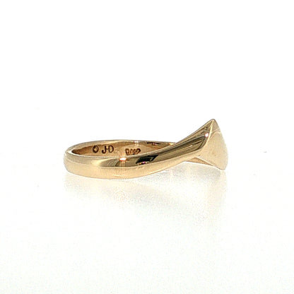 Contoured Stacking Band 14k Yellow Gold