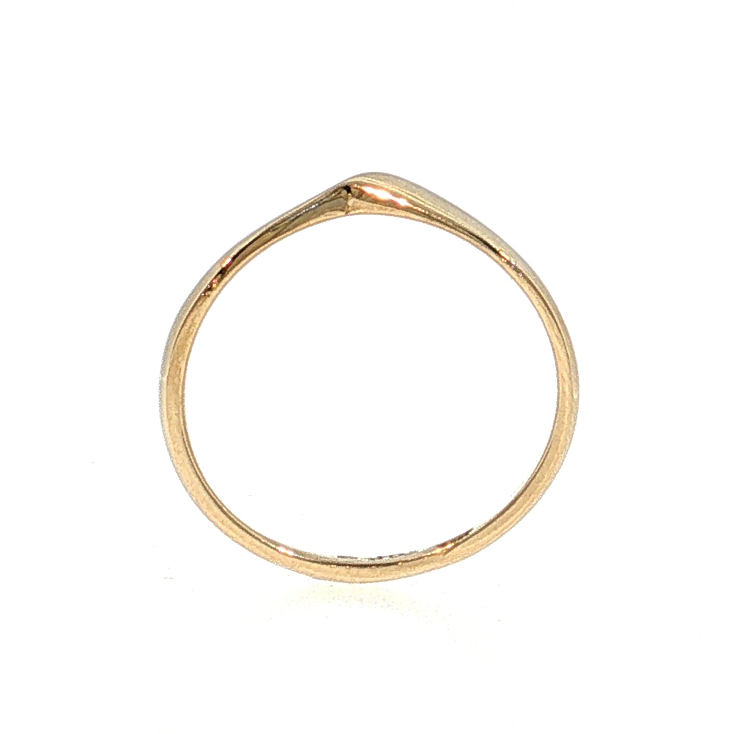Contoured Stacking Band 14k Yellow Gold