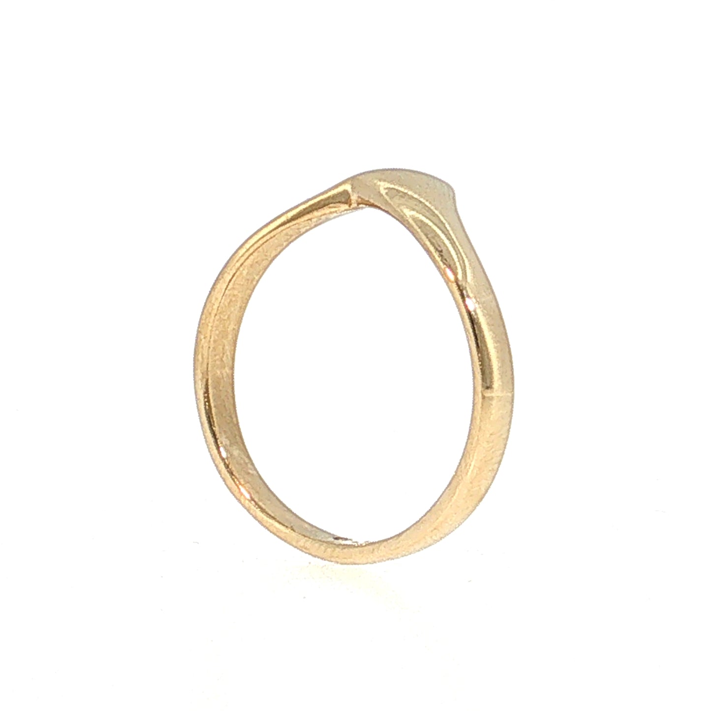Contoured Stacking Band 14k Yellow Gold