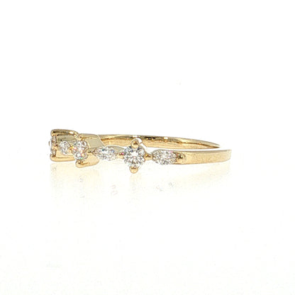 .34 Diamond Wedding Band 14k Rose Gold