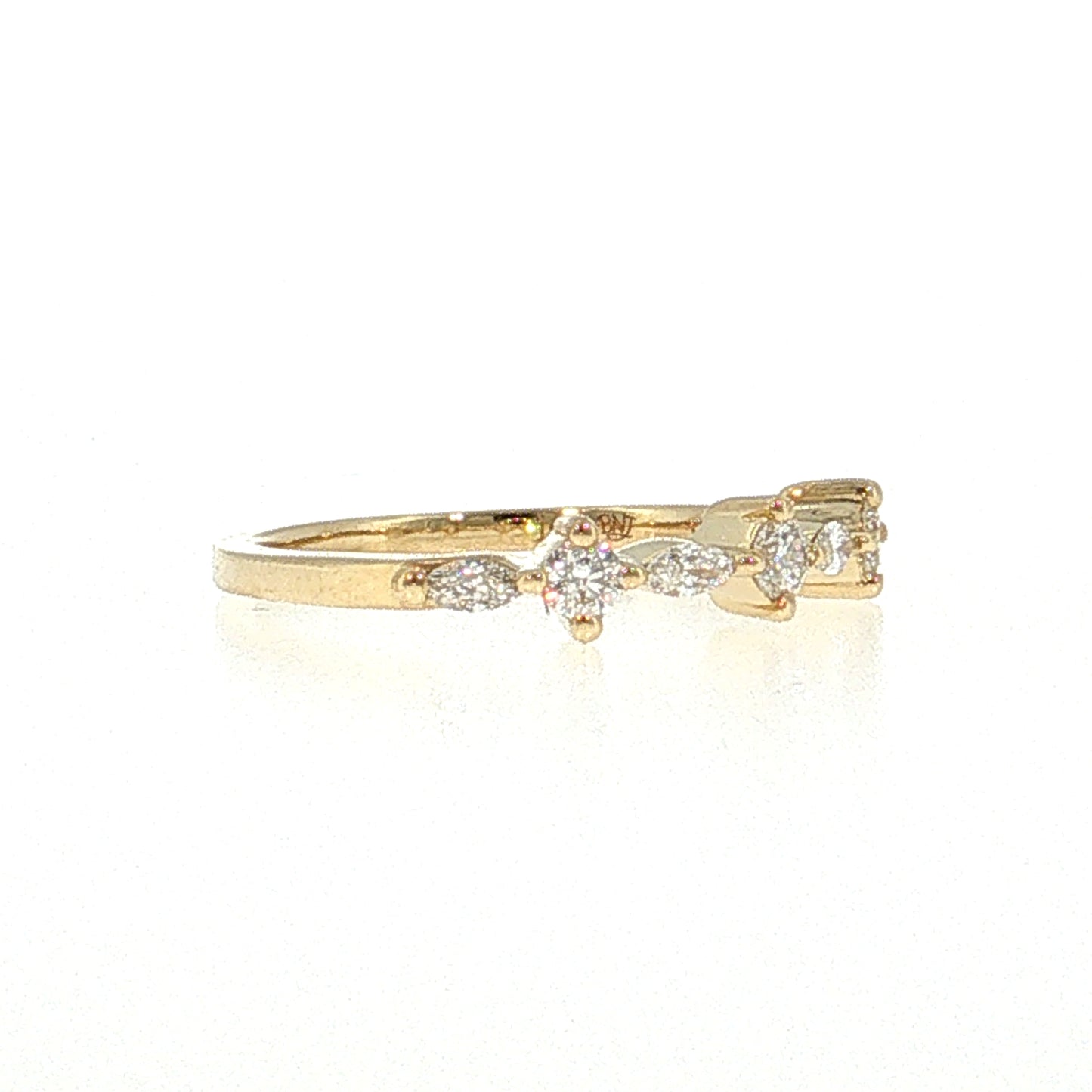.34 Diamond Wedding Band 14k Rose Gold