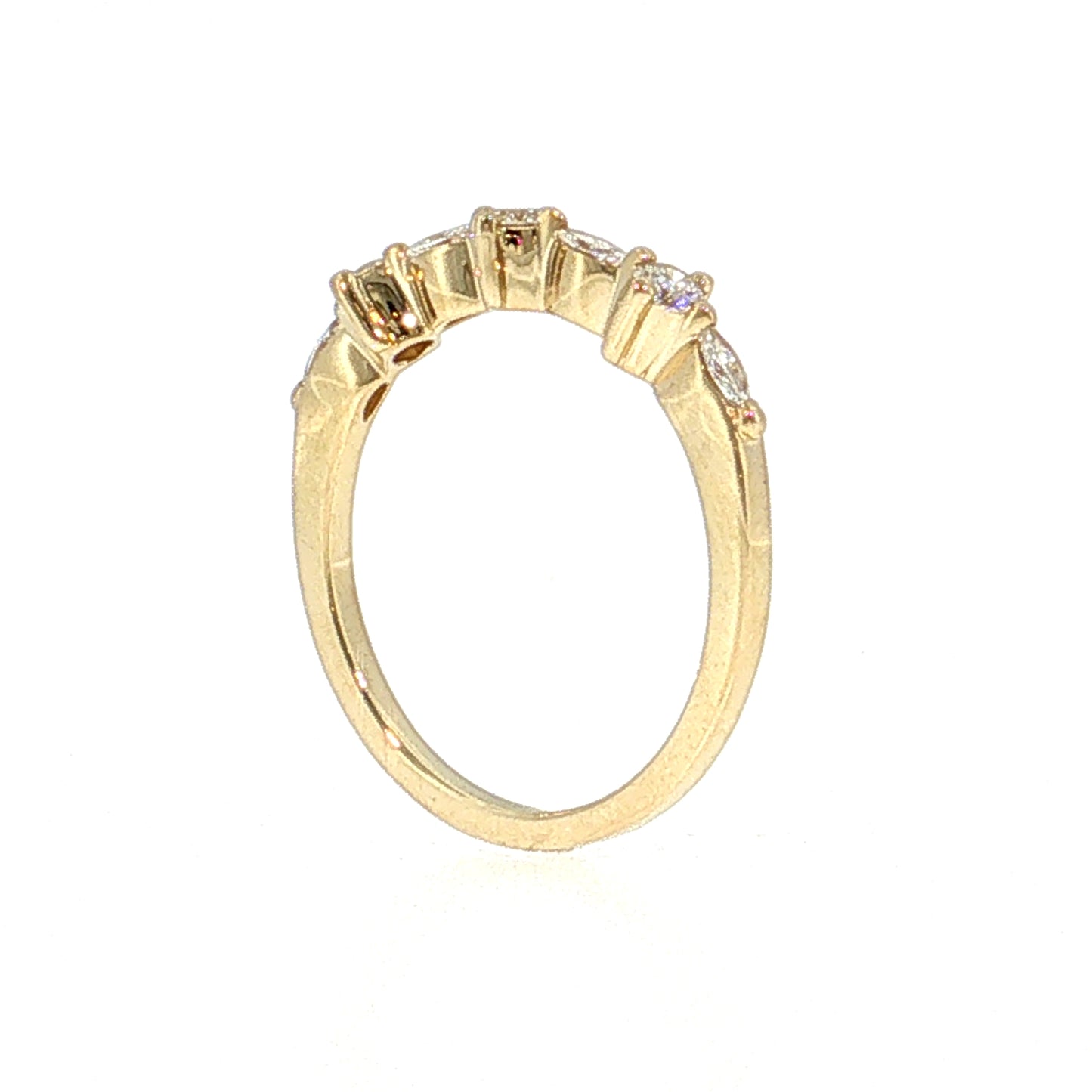 .34 Diamond Wedding Band 14k Rose Gold