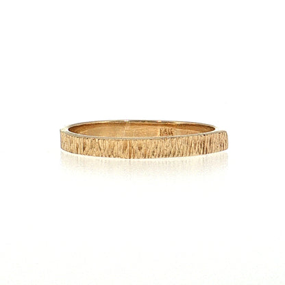 Textured Square Band Ring 14k Yellow Gold