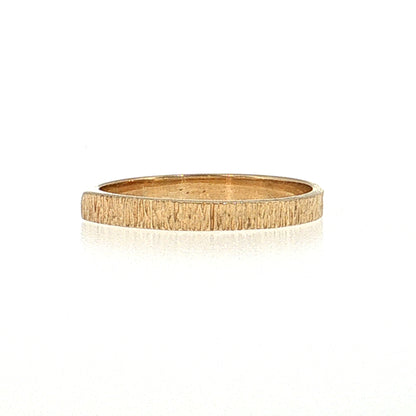 Textured Square Band Ring 14k Yellow Gold