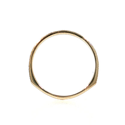 Textured Square Band Ring 14k Yellow Gold