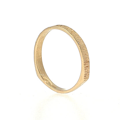 Textured Square Band Ring 14k Yellow Gold