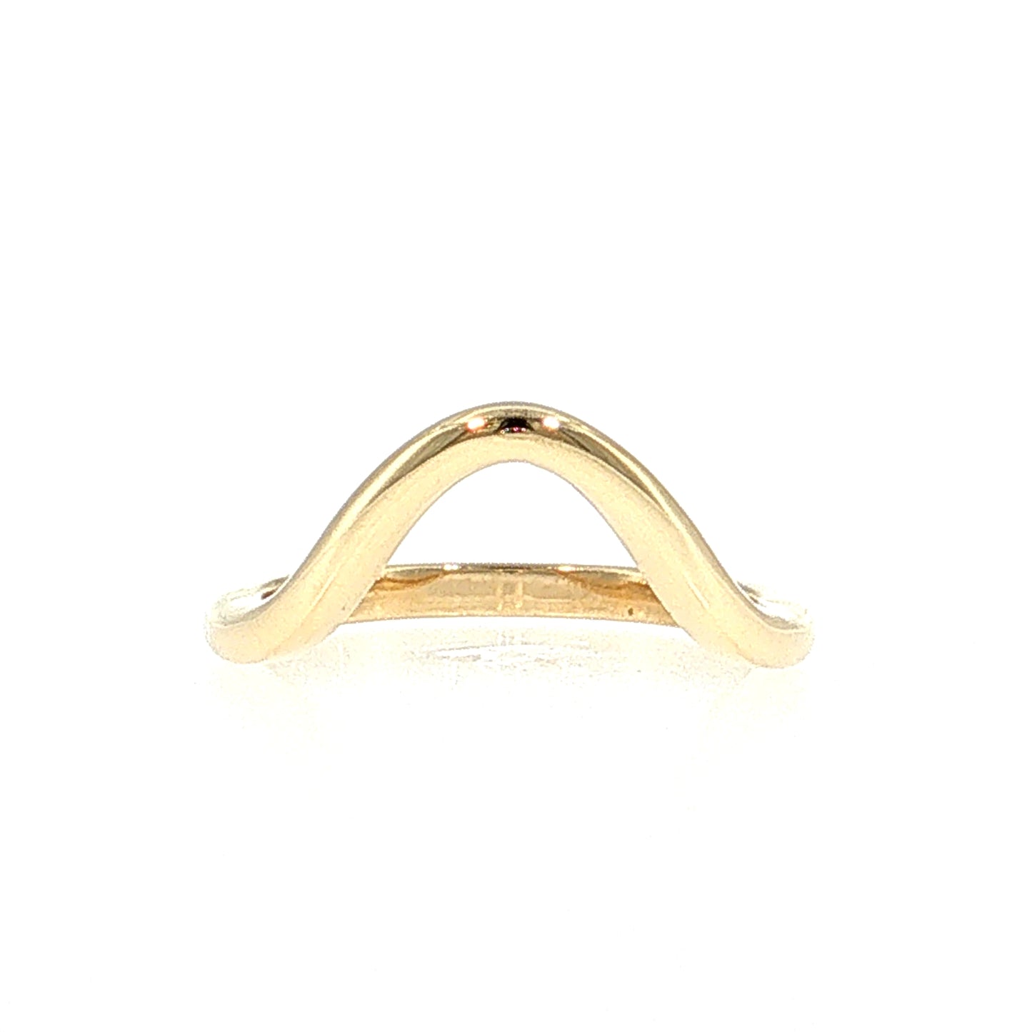 Contoured Stacking Wedding Band 14k Yellow Gold
