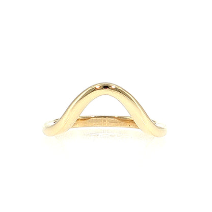 Contoured Stacking Wedding Band 14k Yellow Gold