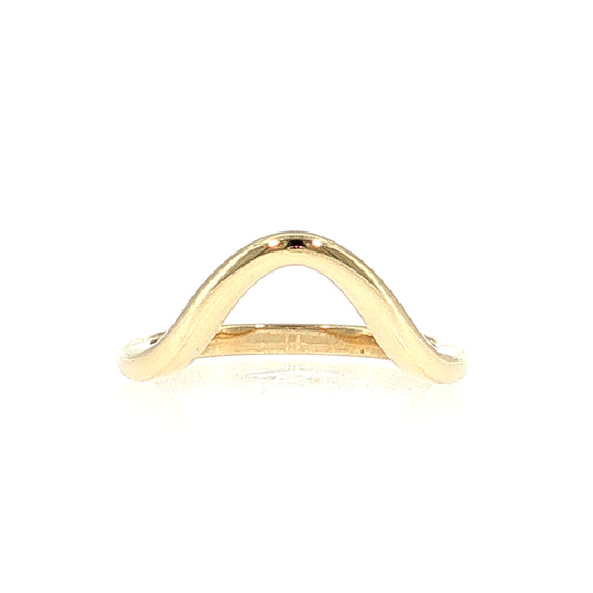 Contoured Stacking Wedding Band 14k Yellow Gold