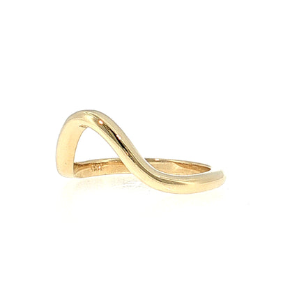 Contoured Stacking Wedding Band 14k Yellow Gold