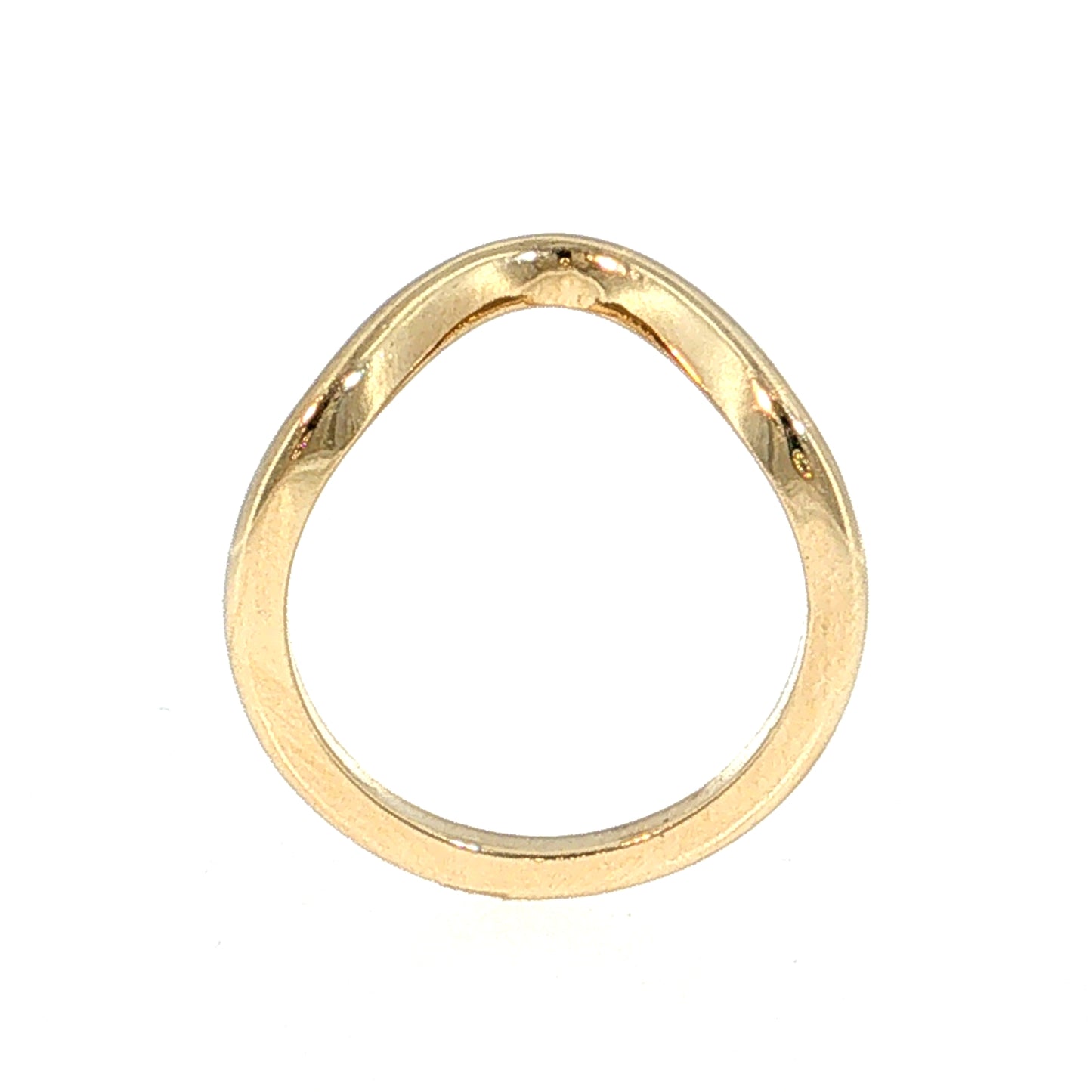 Contoured Stacking Wedding Band 14k Yellow Gold