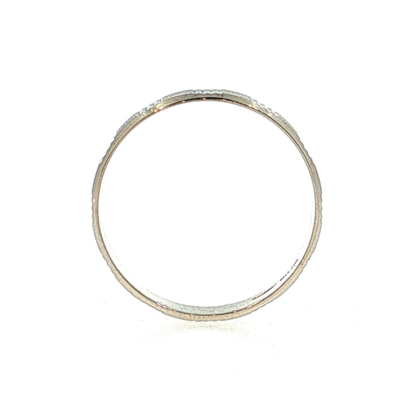 Engraved Wedding Band 14k White Gold