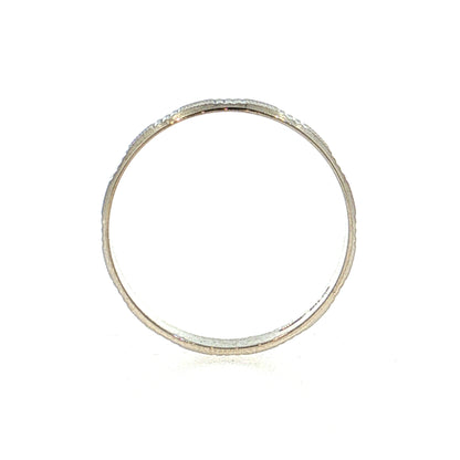 Engraved Wedding Band 14k White Gold