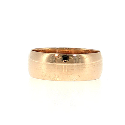 Antique Victorian Men's Wedding Band 14k Rose Gold