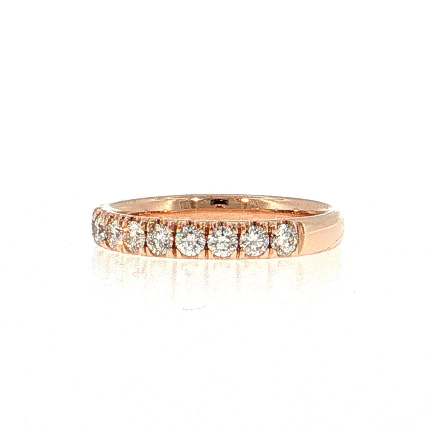 .59 Half-Eternity Diamond Wedding Band in 14k Rose Gold