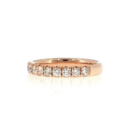 .59 Half-Eternity Diamond Wedding Band in 14k Rose Gold