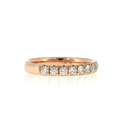 .59 Half-Eternity Diamond Wedding Band in 14k Rose Gold