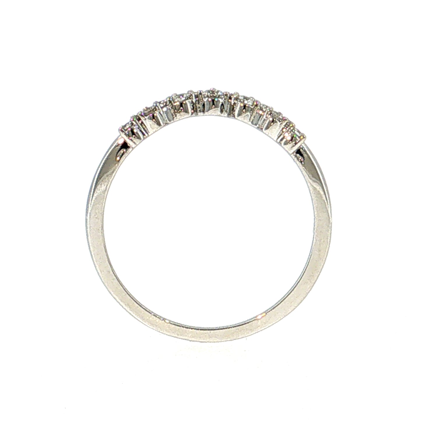 .24 Diamond Contoured Wedding Band 14k White Gold