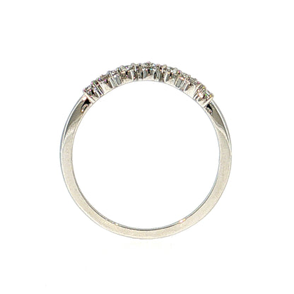 .24 Diamond Contoured Wedding Band 14k White Gold