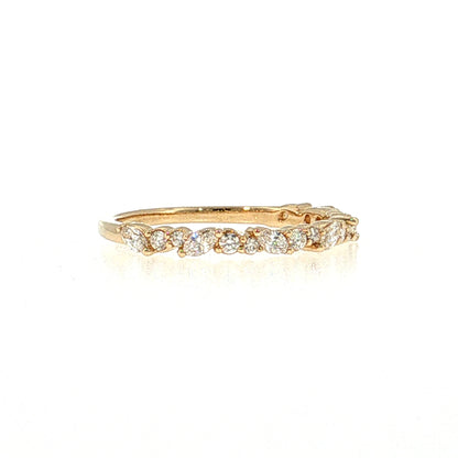 .30 Diamond Cluster Stacking Band 14k White Gold