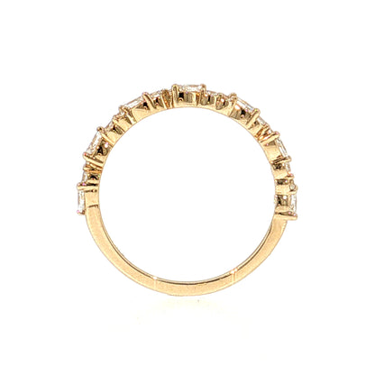 .30 Diamond Cluster Stacking Band 14k White Gold