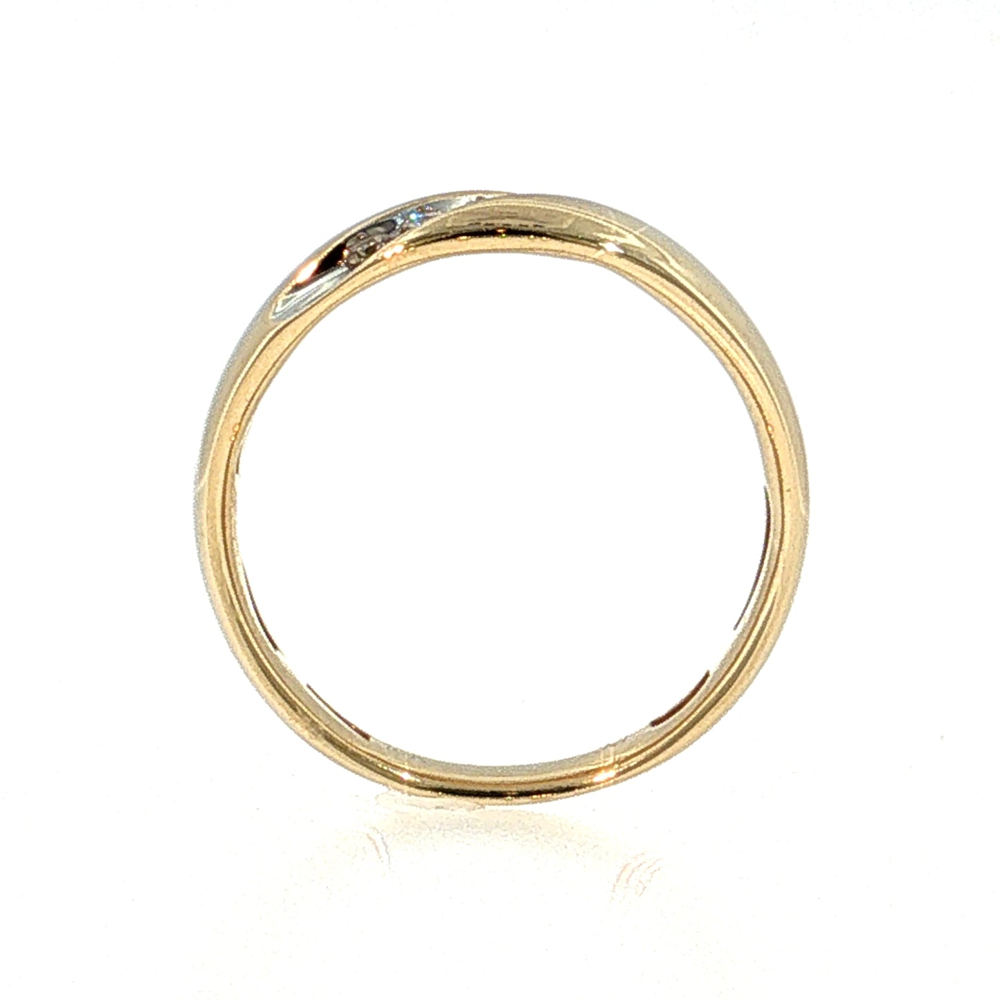 Vintage Mid-Century Diamond Wedding Band 10k Yellow Gold