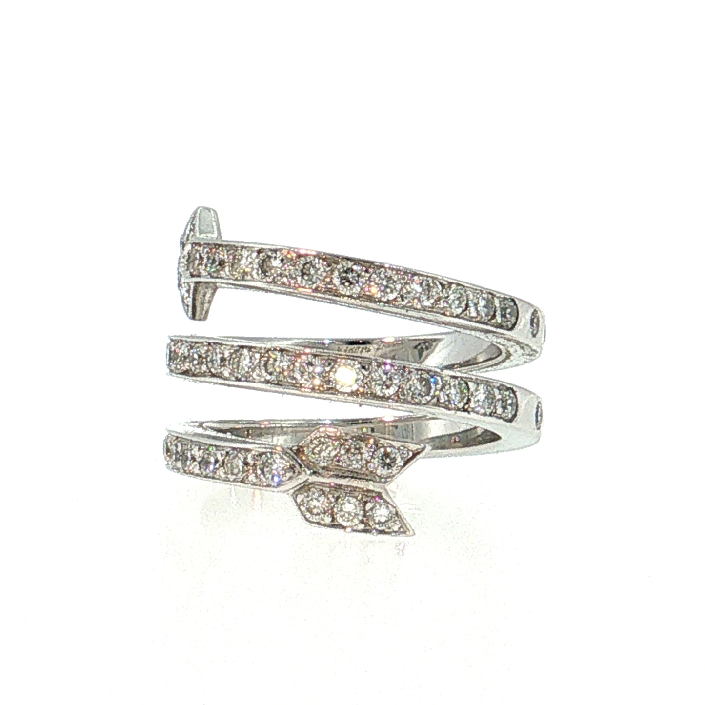 1.80 Lorenz Baumer Diamond Arrow Ring 18k White Gold