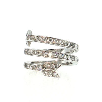 1.80 Lorenz Baumer Diamond Arrow Ring 18k White Gold