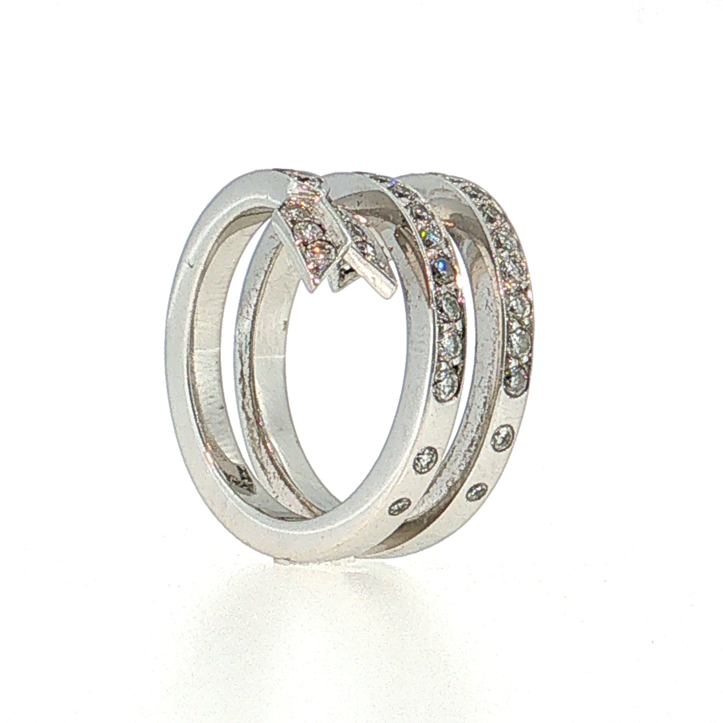 1.80 Lorenz Baumer Diamond Arrow Ring 18k White Gold