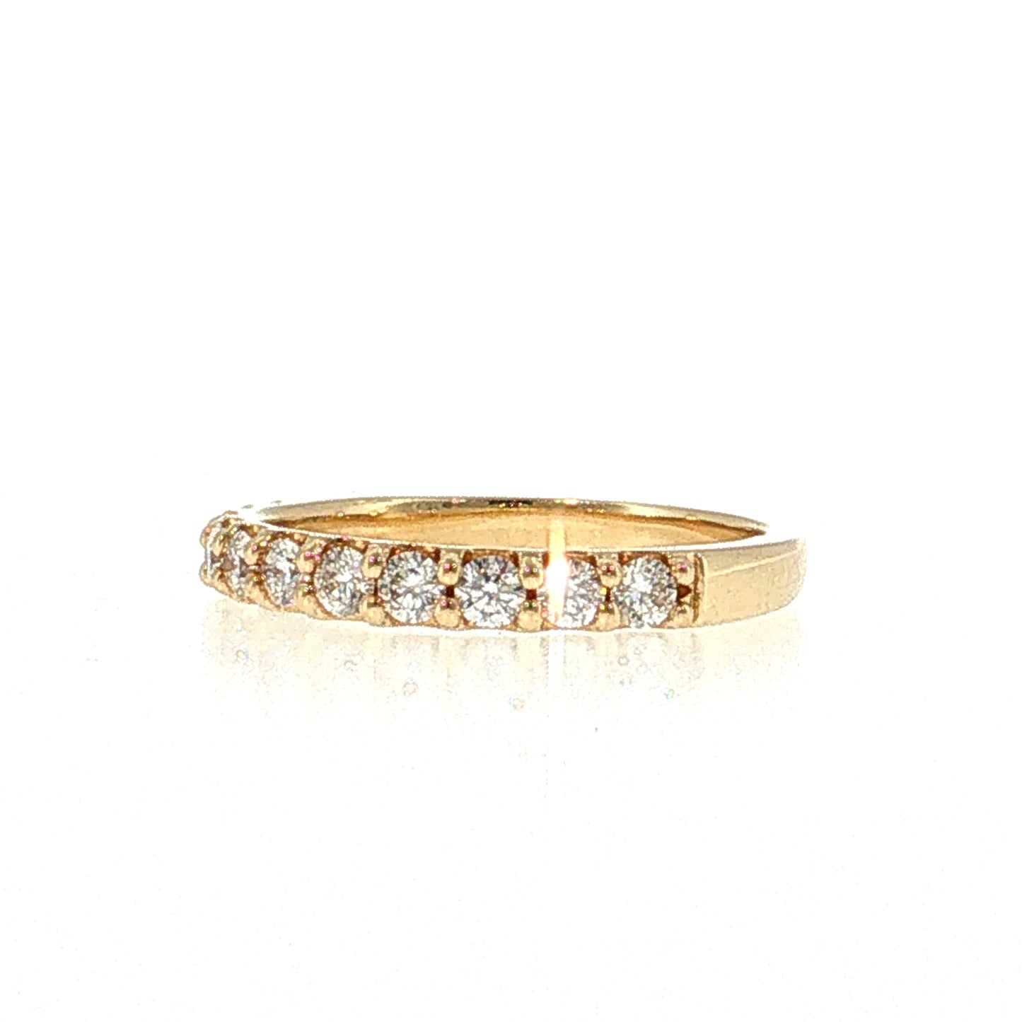 .55 Diamond Half-Eternity Wedding Band 14k Yellow Gold