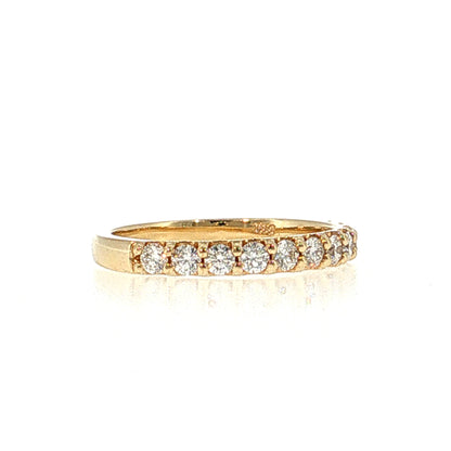 .55 Diamond Half-Eternity Wedding Band 14k Yellow Gold