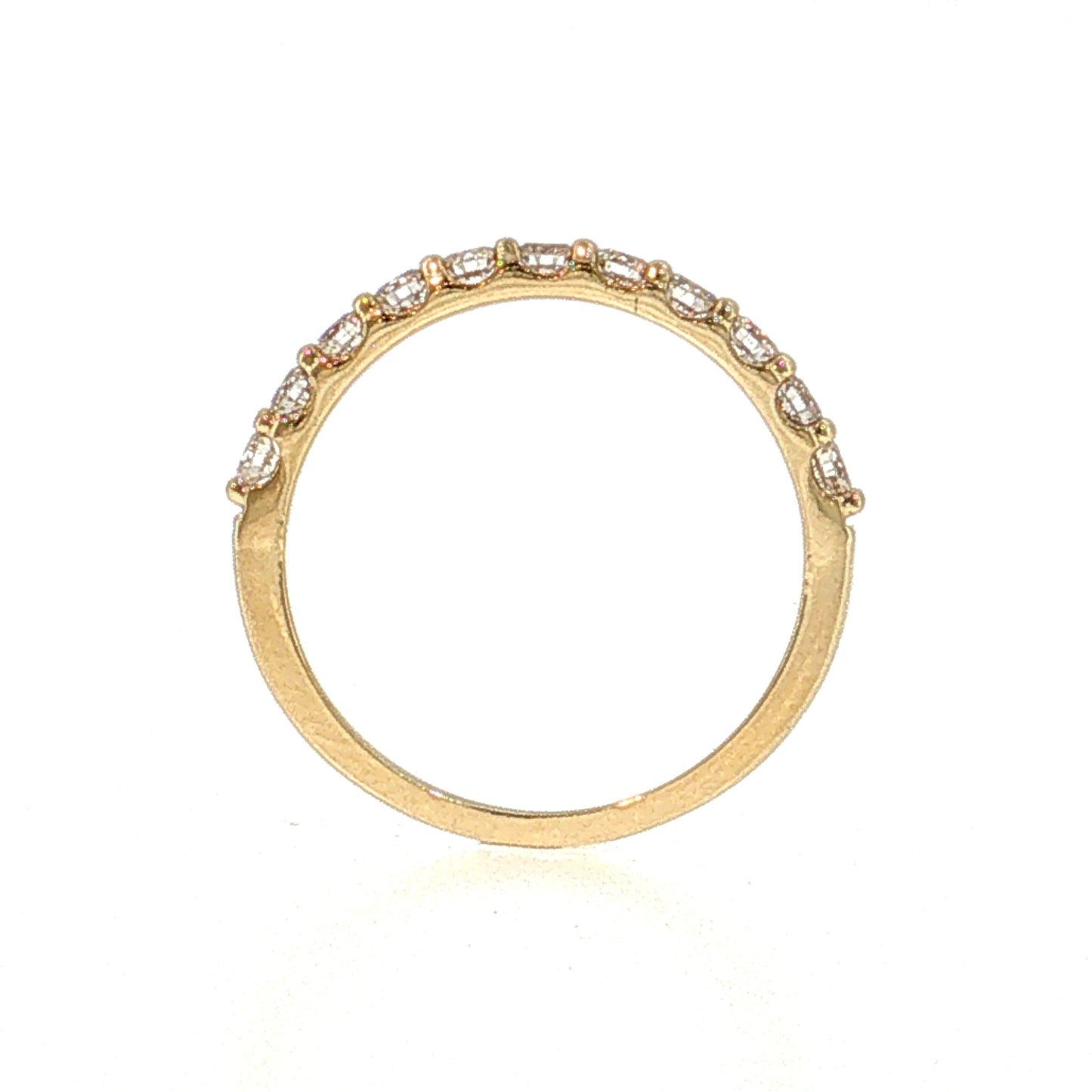 .55 Diamond Half-Eternity Wedding Band 14k Yellow Gold