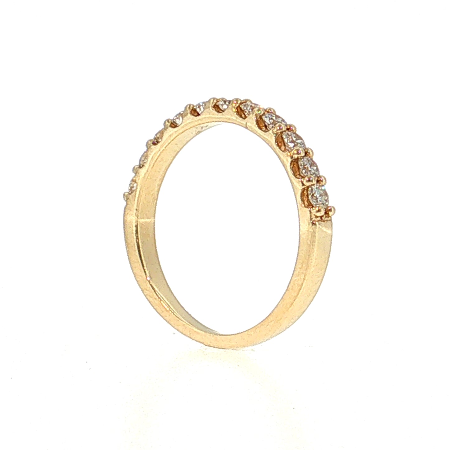 .55 Diamond Half-Eternity Wedding Band 14k Yellow Gold