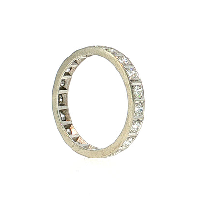 .57 Art Deco Diamond Eternity Band 14k White Gold