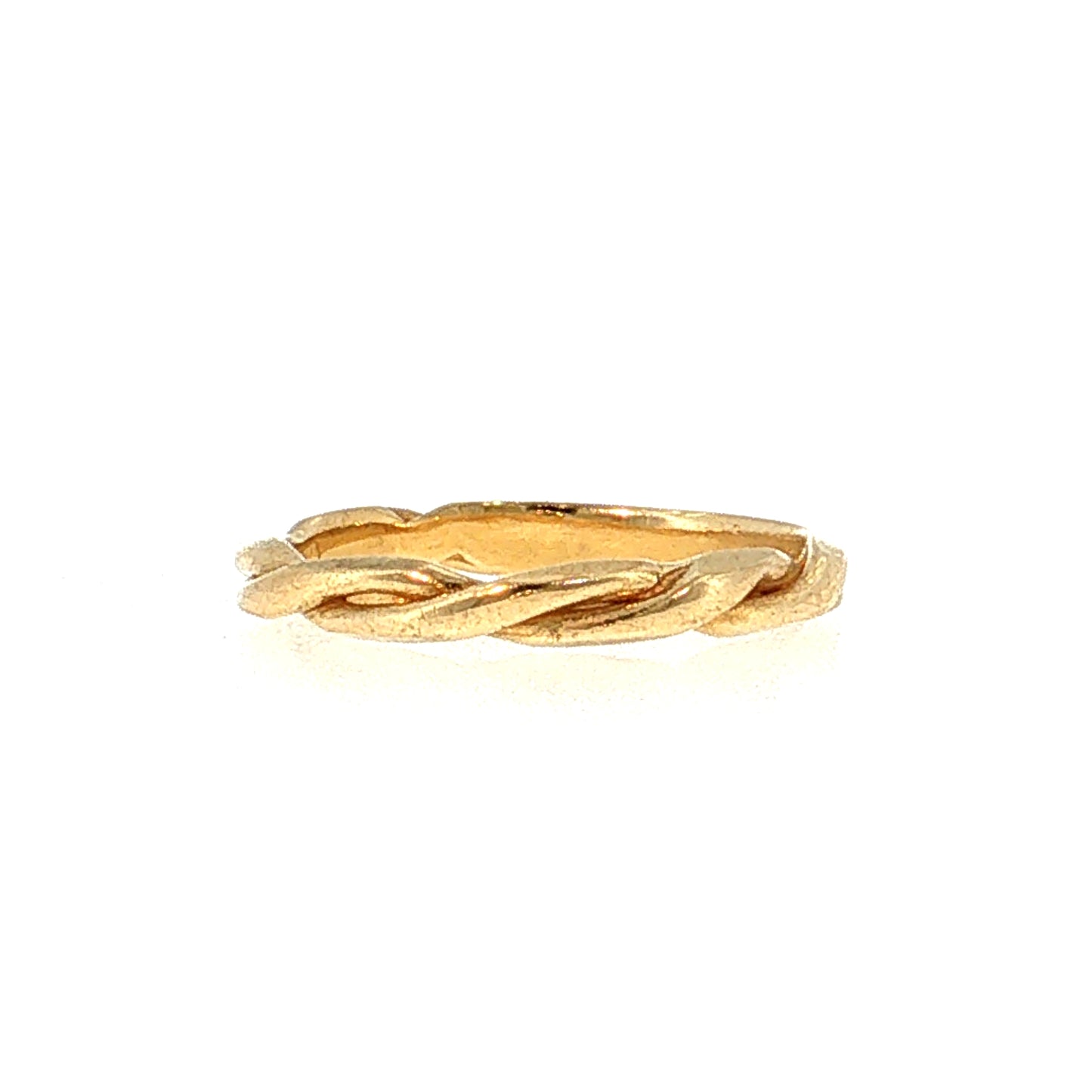 Braided Stacking Band 18k Yellow Gold