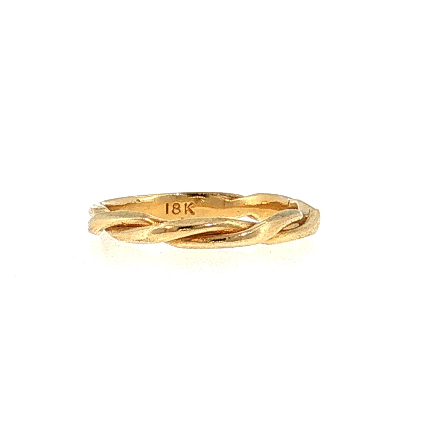 Braided Stacking Band 18k Yellow Gold